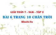 Bài 6 trang 10 Toán 7 Chân trời sáng tạo Tập 2